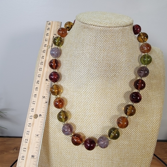 Jewel tone multi color necklace - Picture 7 of 14